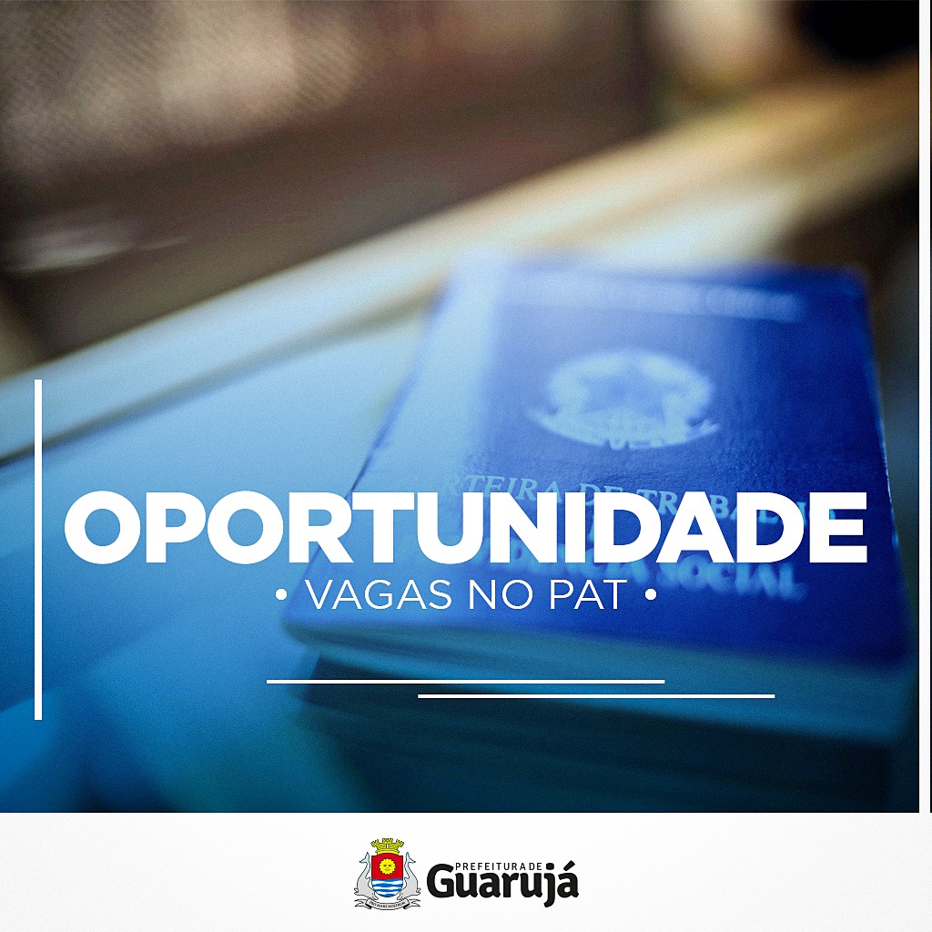 PAT Guarujá oferta 62 vagas de emprego nesta sexta-feira